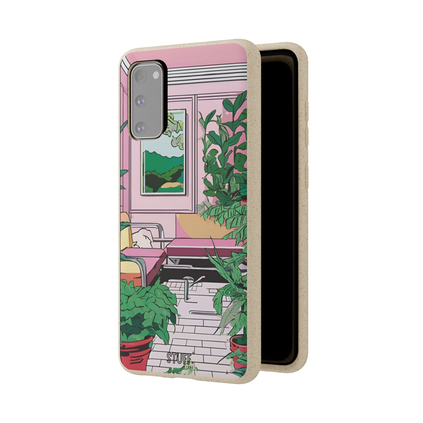 Plant Pop Case | Coque biodégradable en bambou et bioplastique avec design coloré | Parfait pour les amoureux des plantes - Avec emballage cadeau