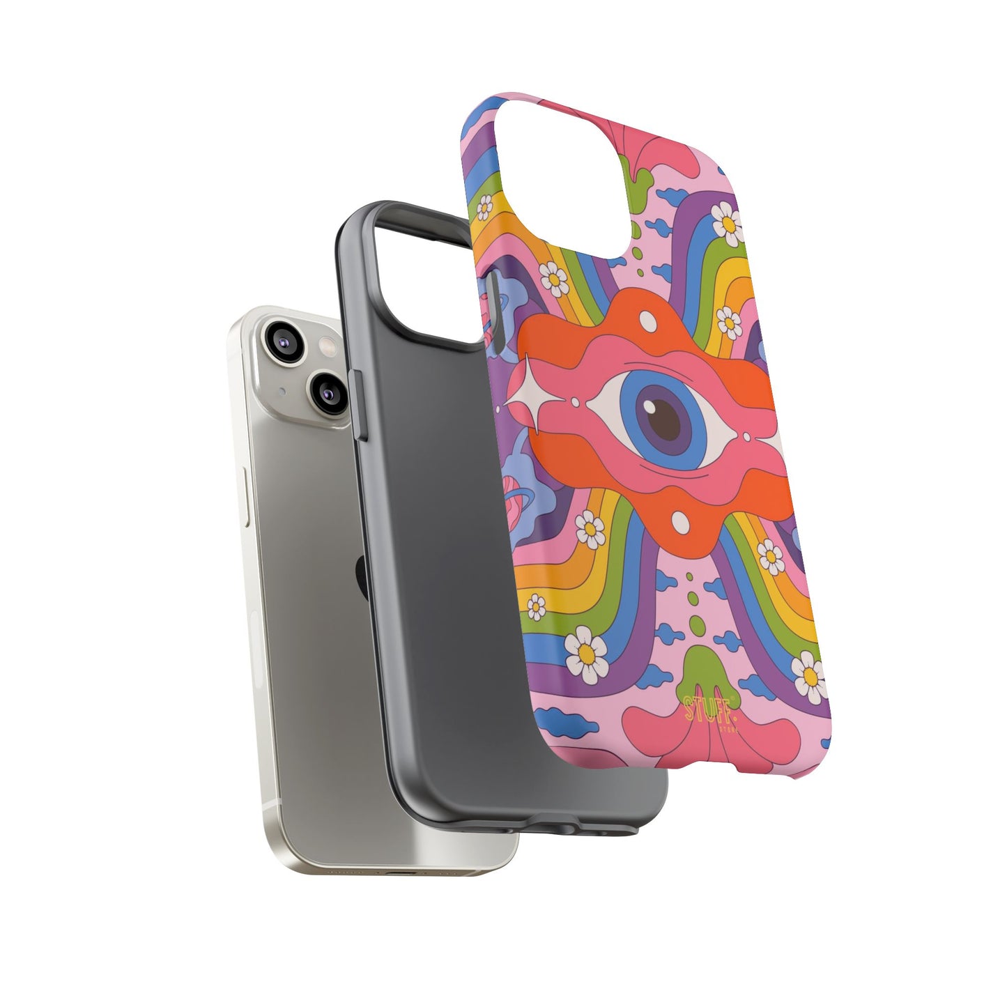 Psych Case | Coque résistante double protection avec Design Psychédélique coloré