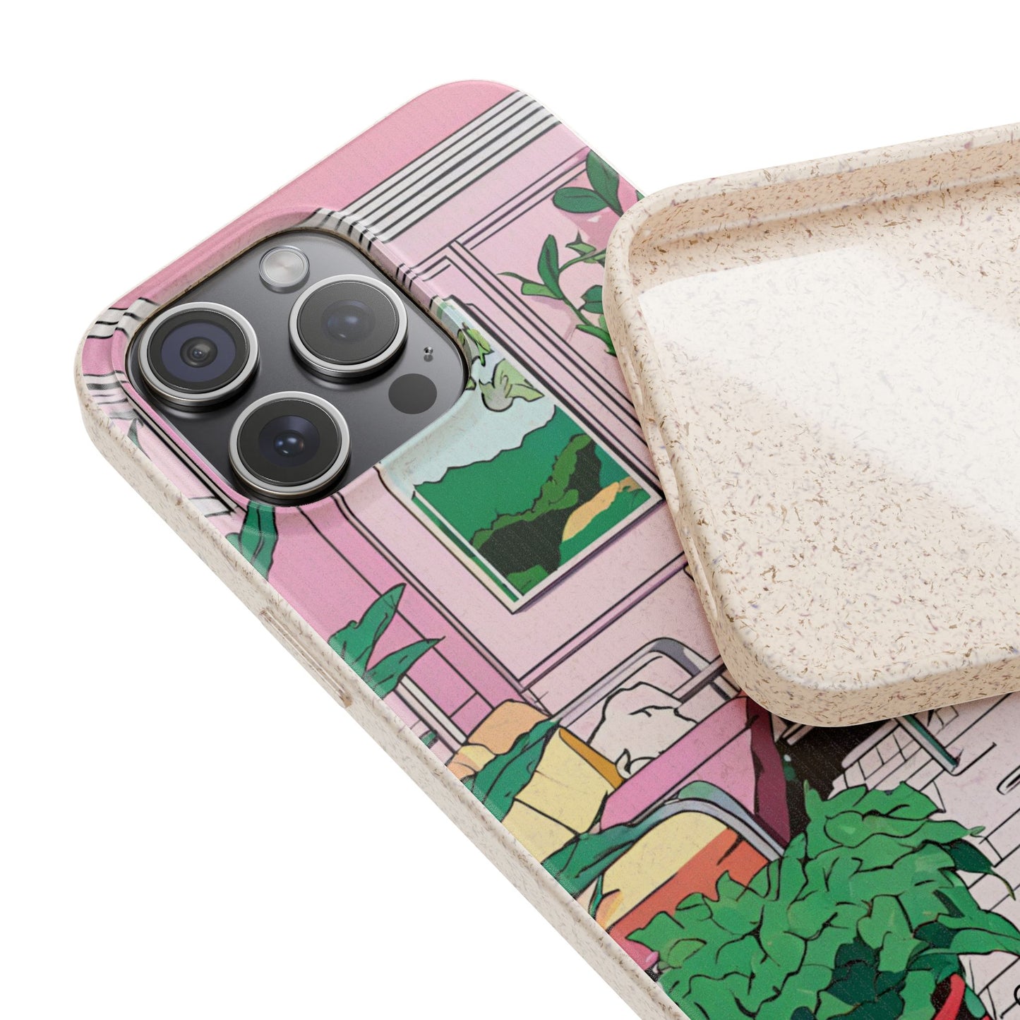 Plant Pop Case | Coque biodégradable en bambou et bioplastique avec design coloré | Parfait pour les amoureux des plantes - Avec emballage cadeau