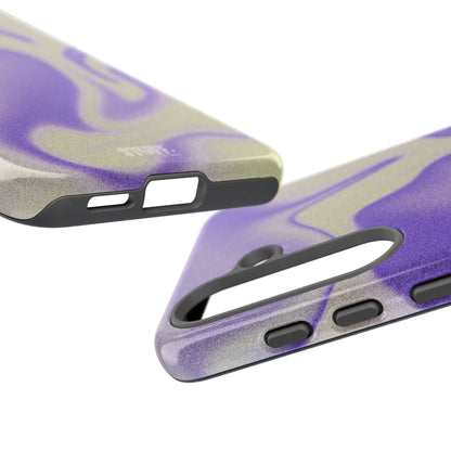 Swirly Case | Coque résistante double protection - Motif vague pourpre
