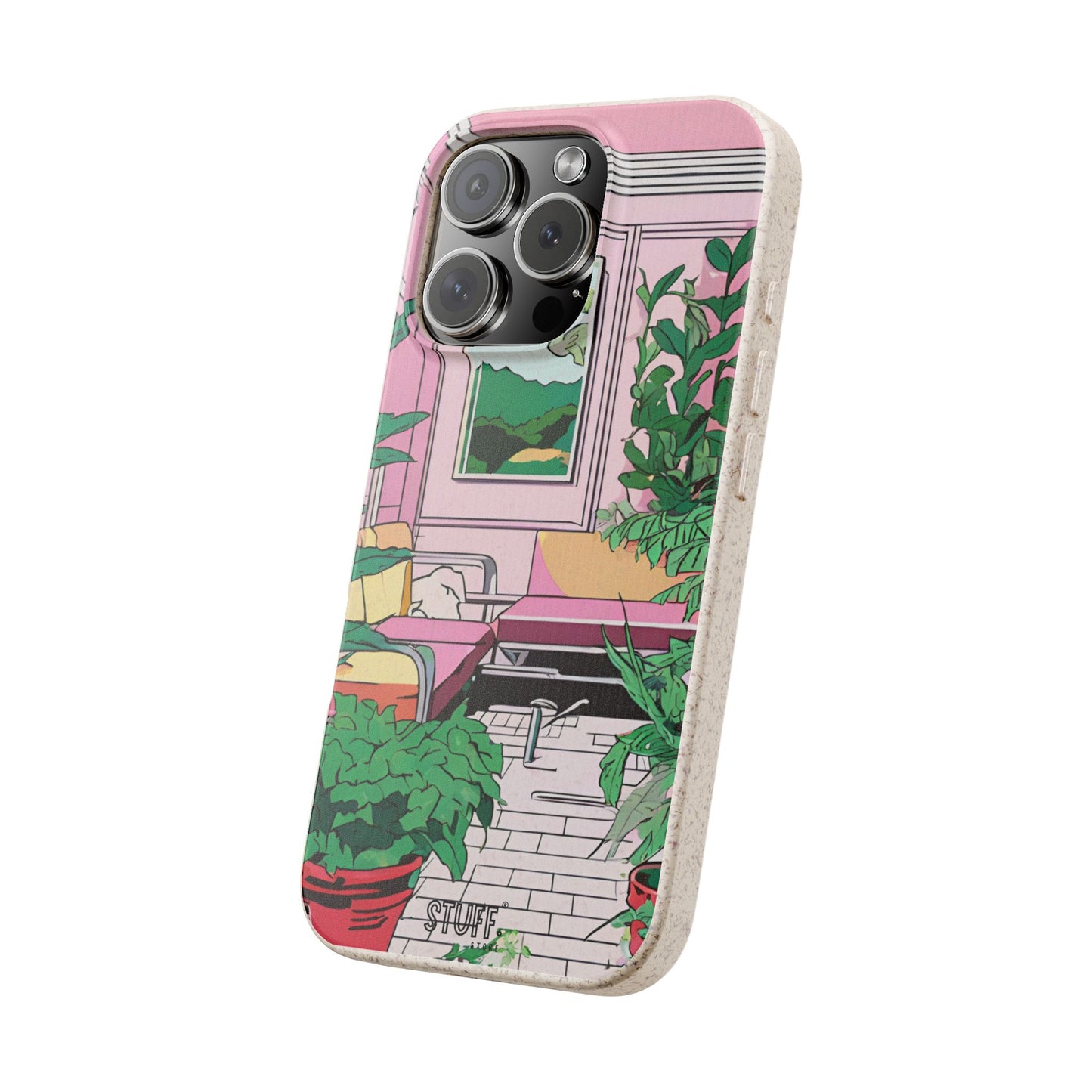 Plant Pop Case | Coque biodégradable en bambou et bioplastique avec design coloré | Parfait pour les amoureux des plantes - Avec emballage cadeau