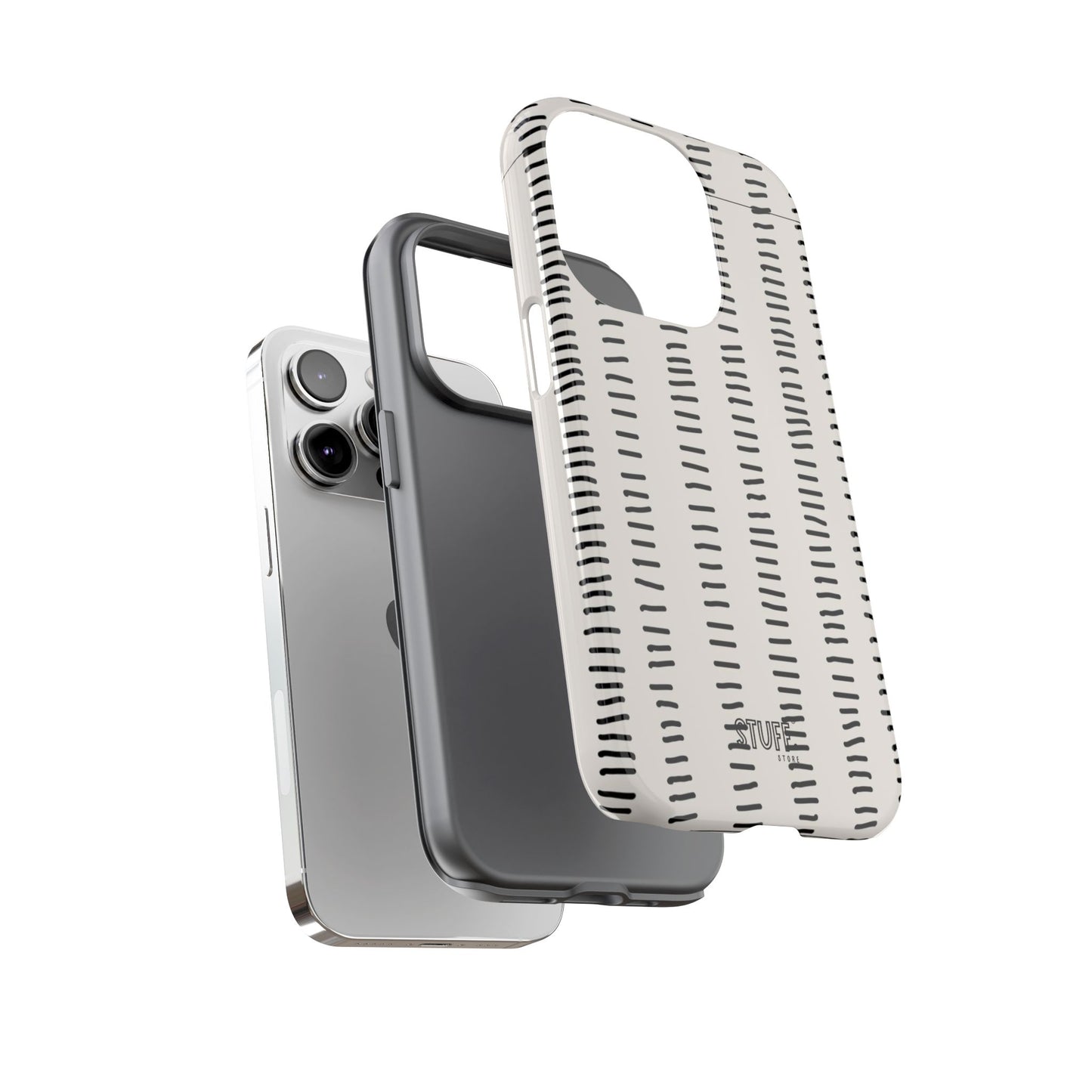 Striped Case | Coque résistante double protection antichoc - Design Minimaliste