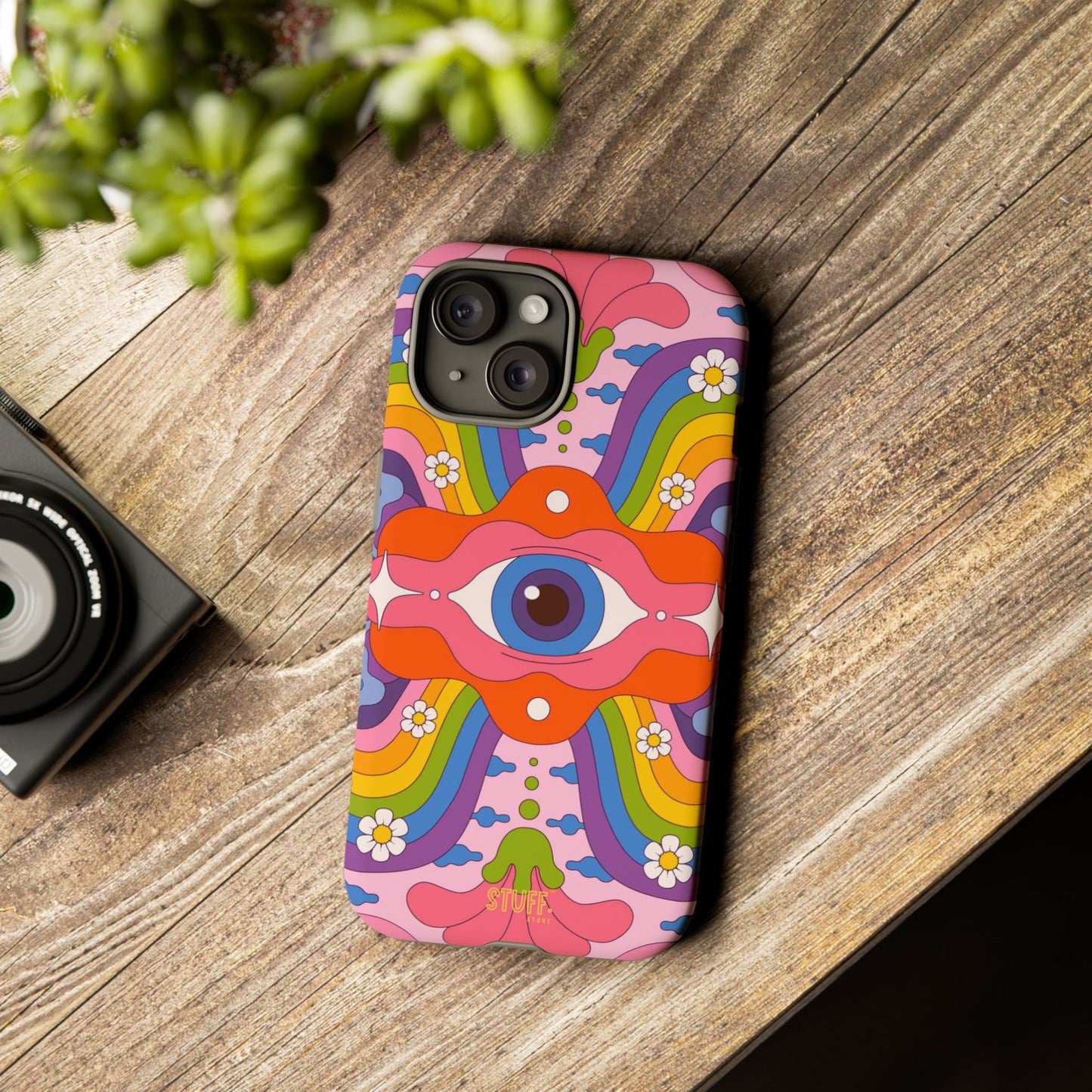 Psych Case | Coque résistante double protection avec Design Psychédélique coloré