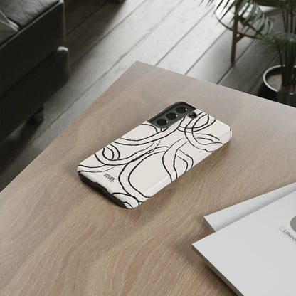 Doodly Case | Coque résistante double protection avec Design Gribouillis Minimaliste