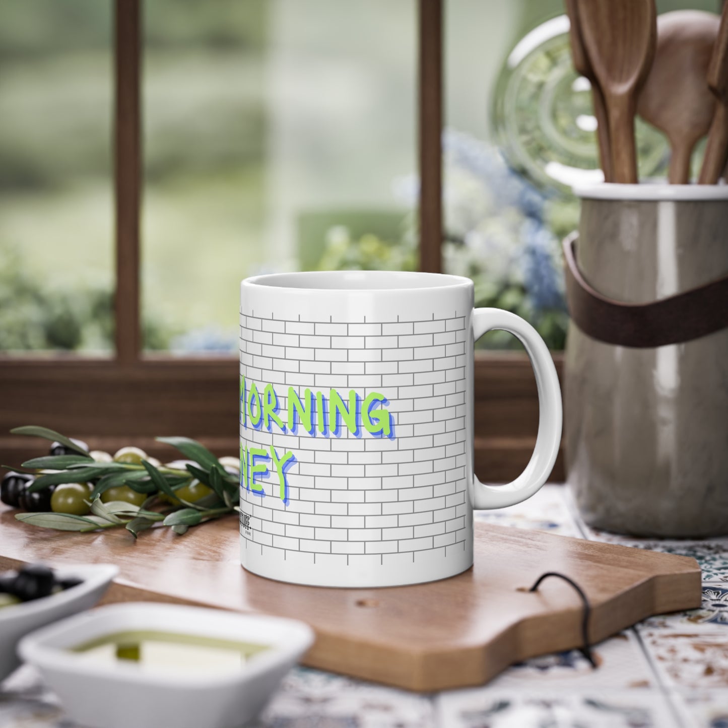 Good Morning Cup | Mug en céramique style graffiti – 330ml
