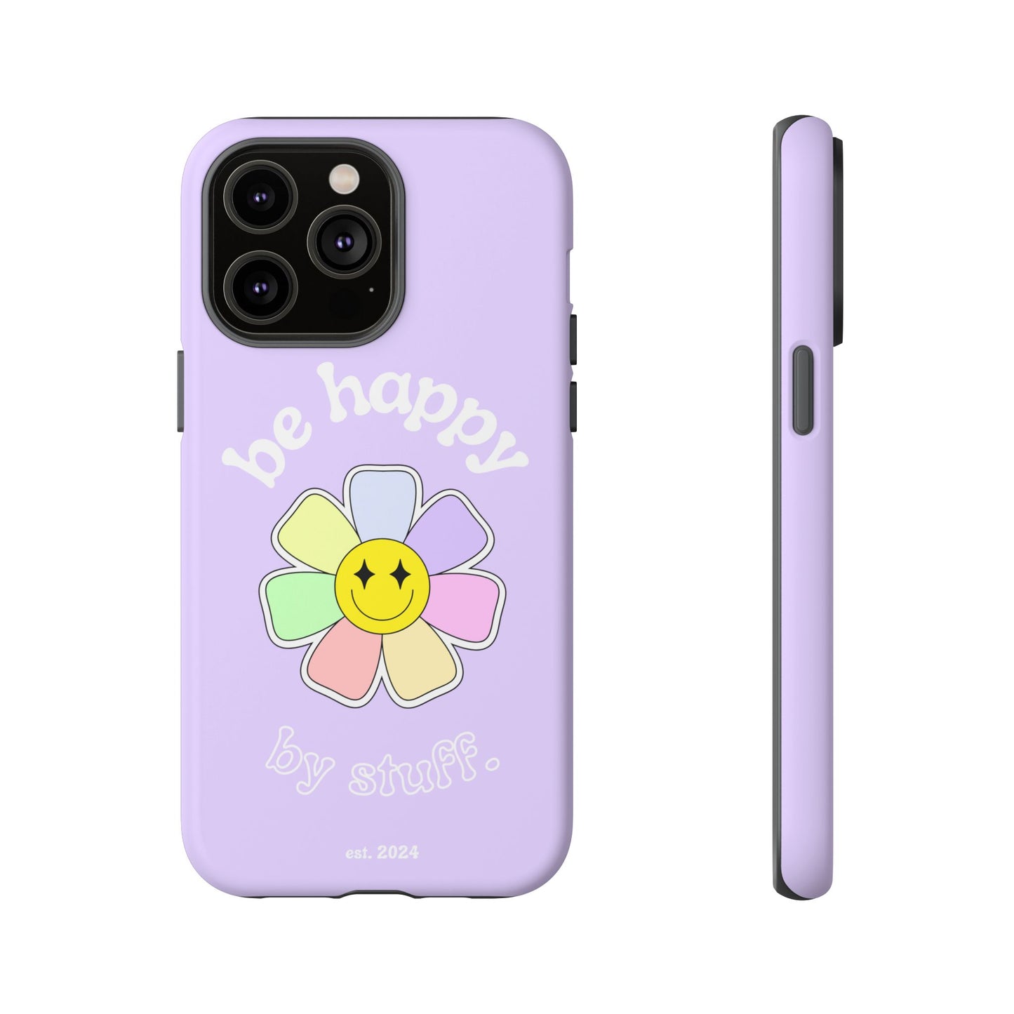 Be Happy Case | Coque résistante double protection avec Design Fleur Colorée