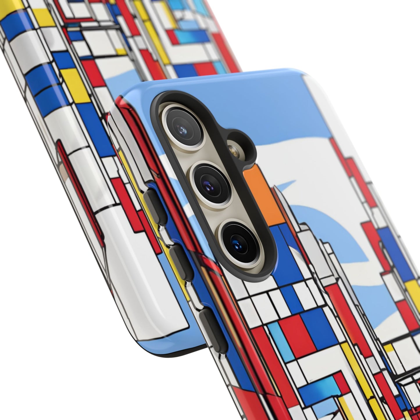 Square City | Coque résistante double protection - inspiration Mondrian