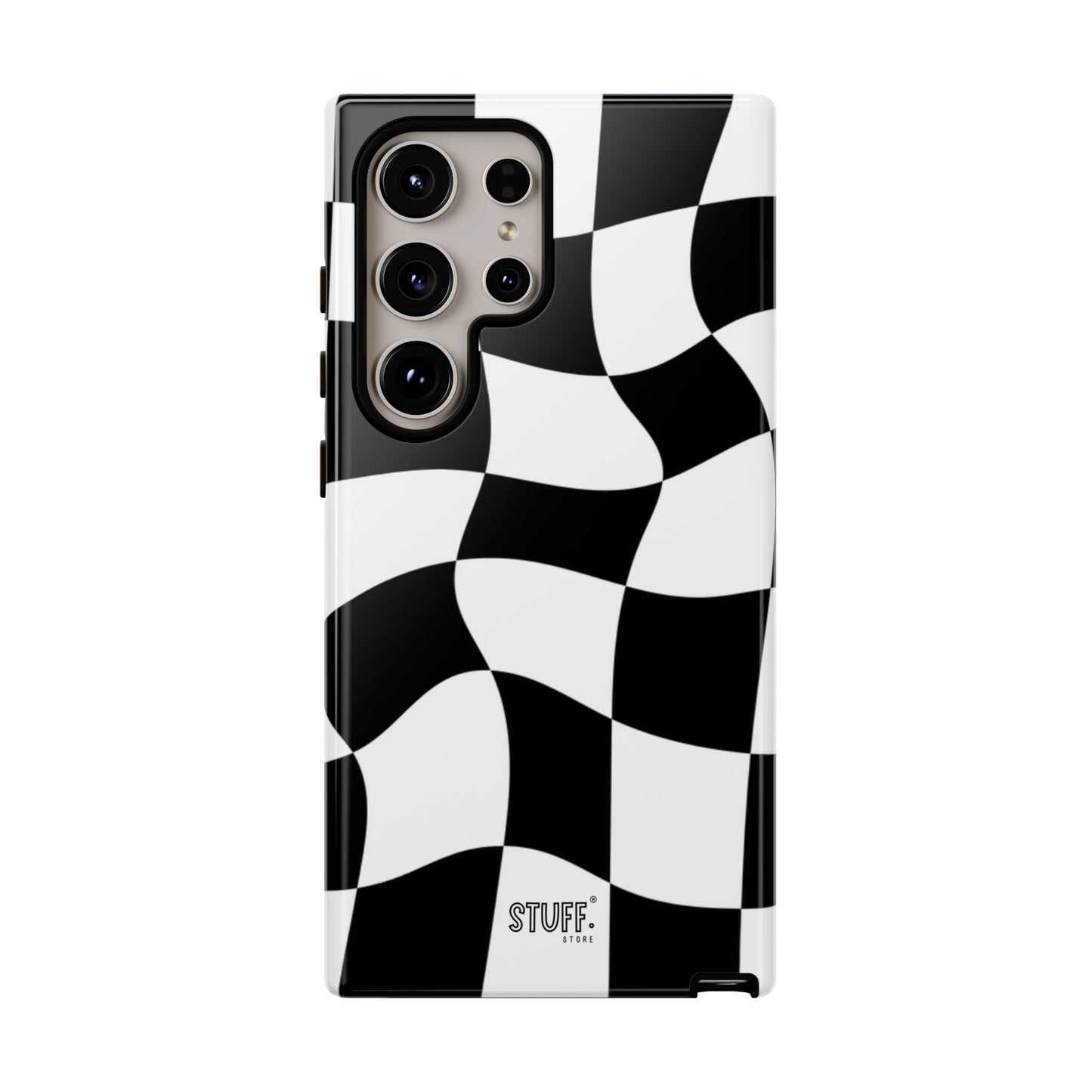 Checkers Case | Coque résistante double protection et Design en Damier déformé