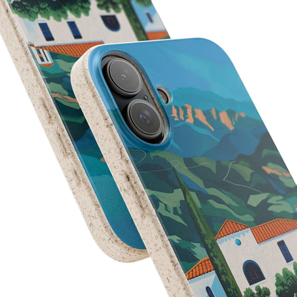 Summer Villa Case | Eco-Friendly Bamboo and Bioplastic Case with Summer Design - Available with Gift Packaging