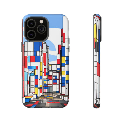 Square City | Coque résistante double protection - inspiration Mondrian