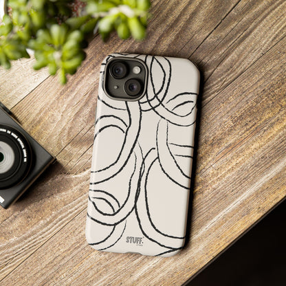 Doodly Case | Coque résistante double protection avec Design Gribouillis Minimaliste