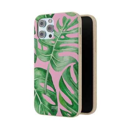 Monstera Case | Eco-Friendly Bamboo and Bioplastic Shell Monstera Leaves Pattern - Available with Gift Packaging
