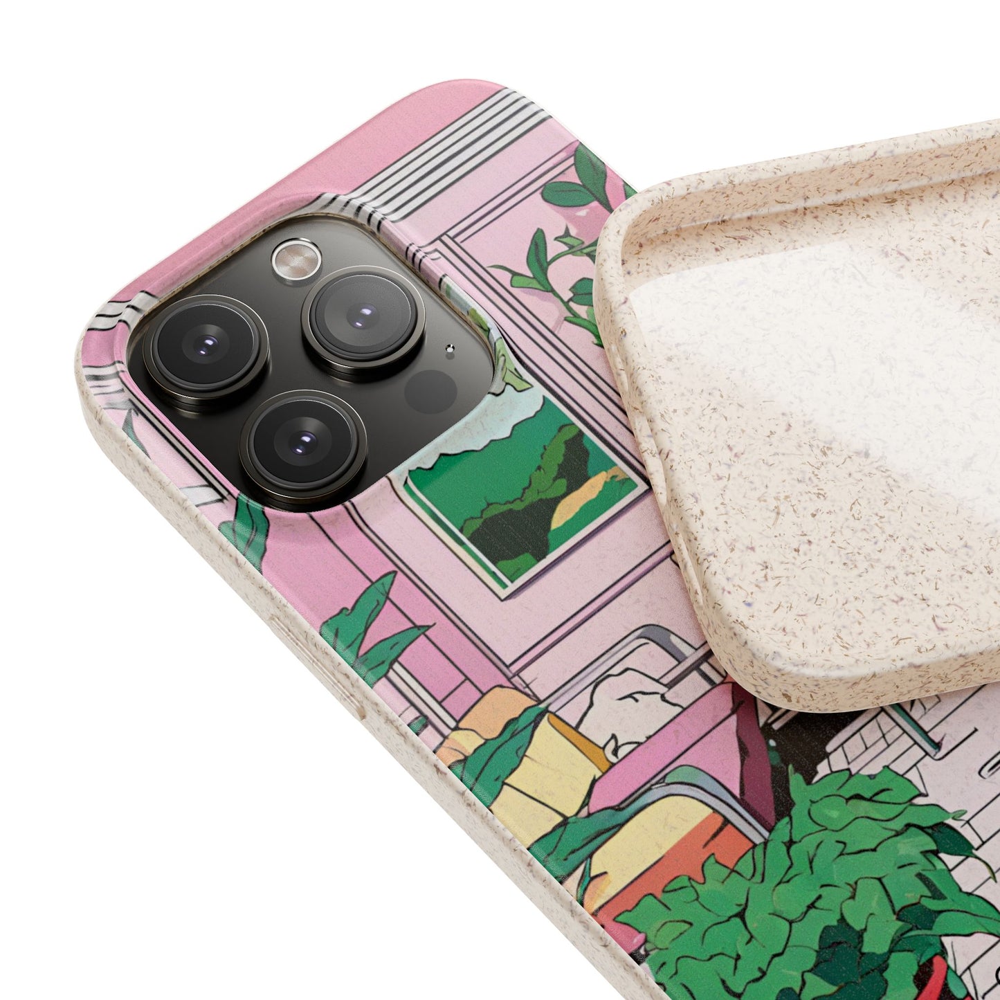 Plant Pop Case | Coque biodégradable en bambou et bioplastique avec design coloré | Parfait pour les amoureux des plantes - Avec emballage cadeau