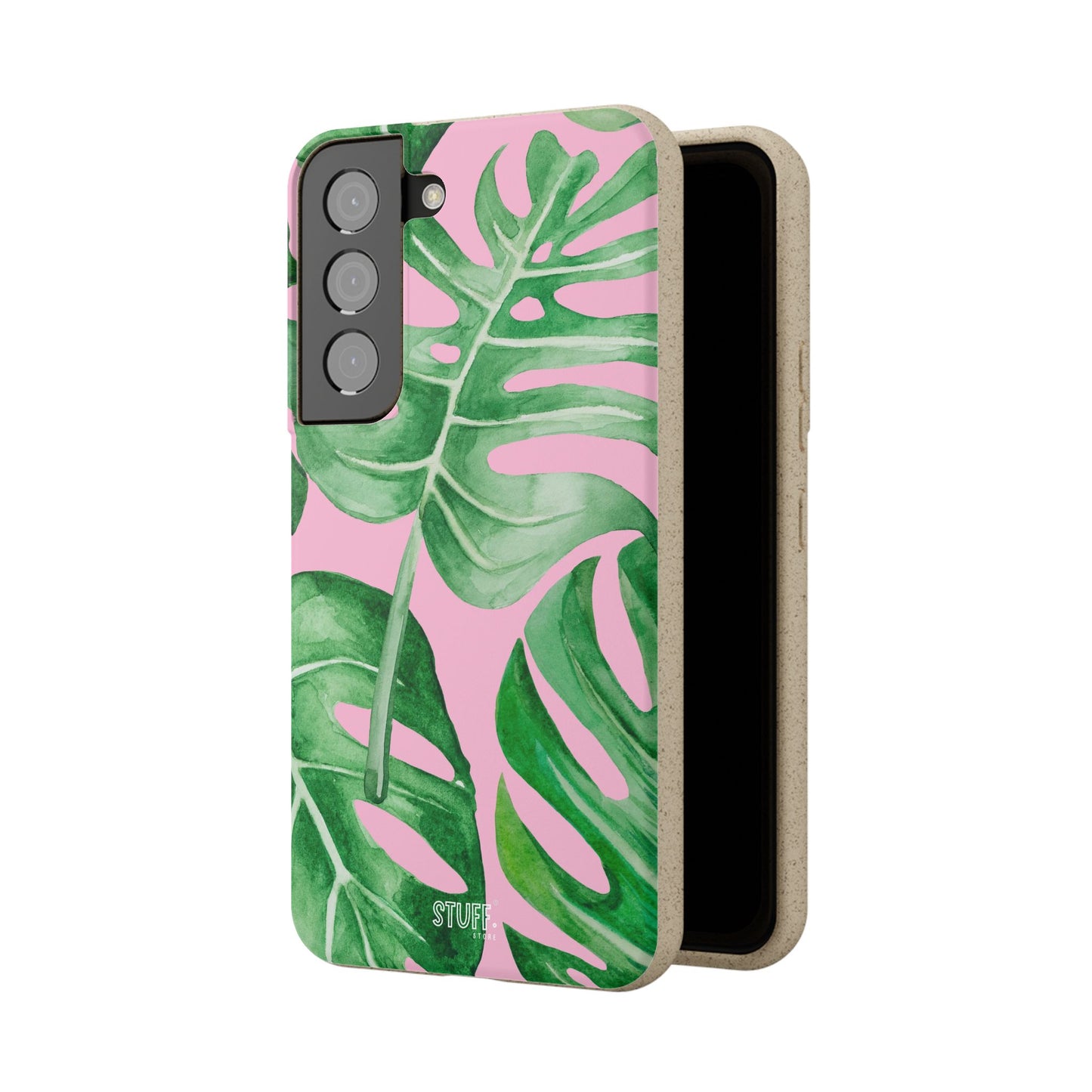 Monstera Case | Eco-Friendly Bamboo and Bioplastic Shell Monstera Leaves Pattern - Available with Gift Packaging