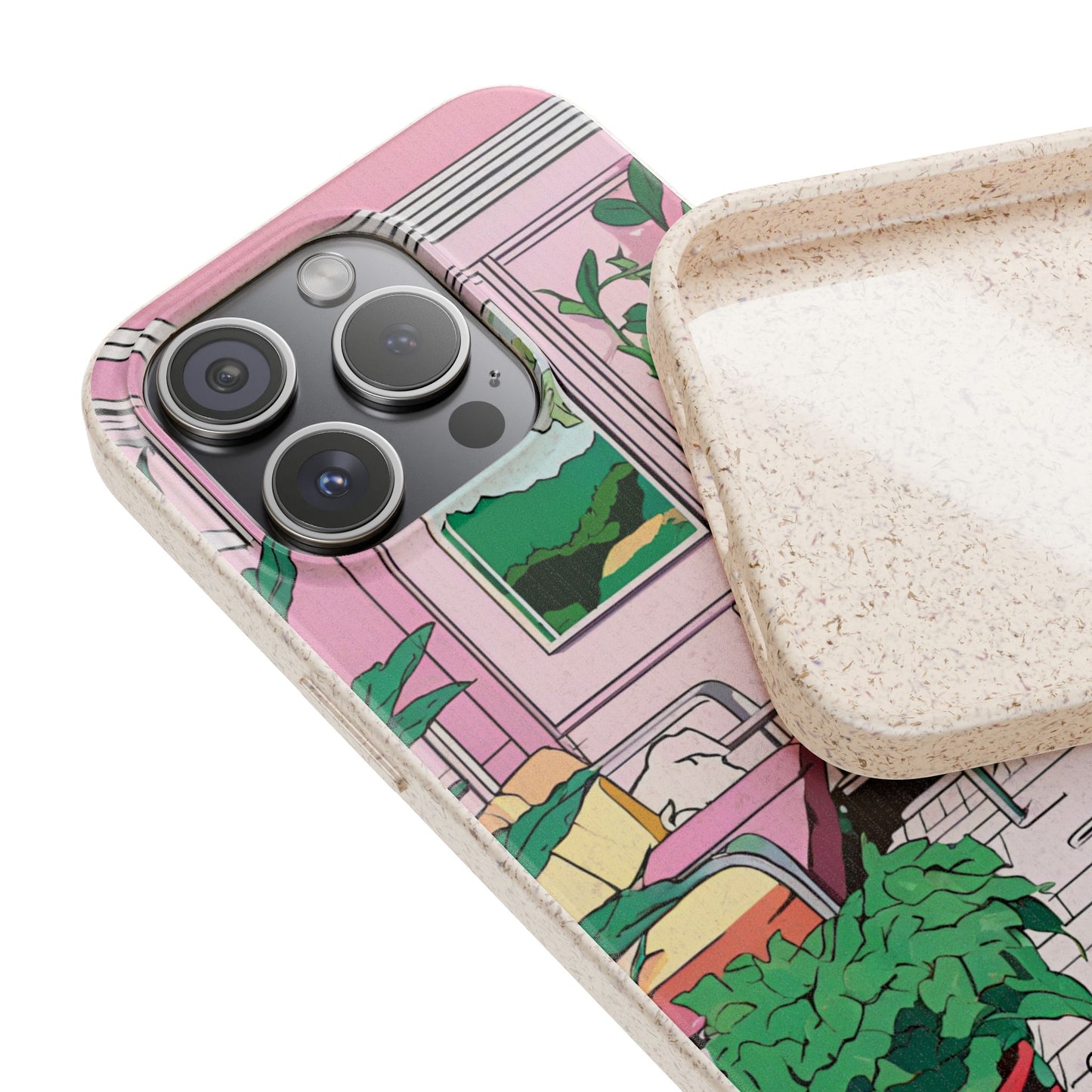 Plant Pop Case | Coque biodégradable en bambou et bioplastique avec design coloré | Parfait pour les amoureux des plantes - Avec emballage cadeau