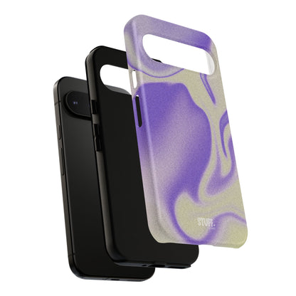 Swirly Case | Coque résistante double protection - Motif vague pourpre