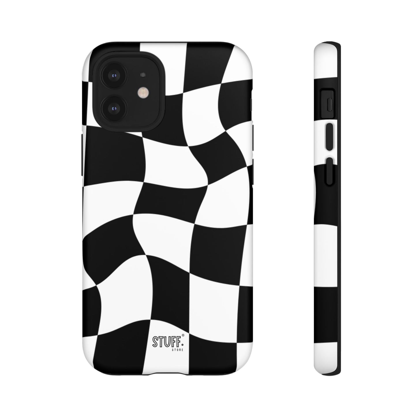 Checkers Case | Coque résistante double protection et Design en Damier déformé