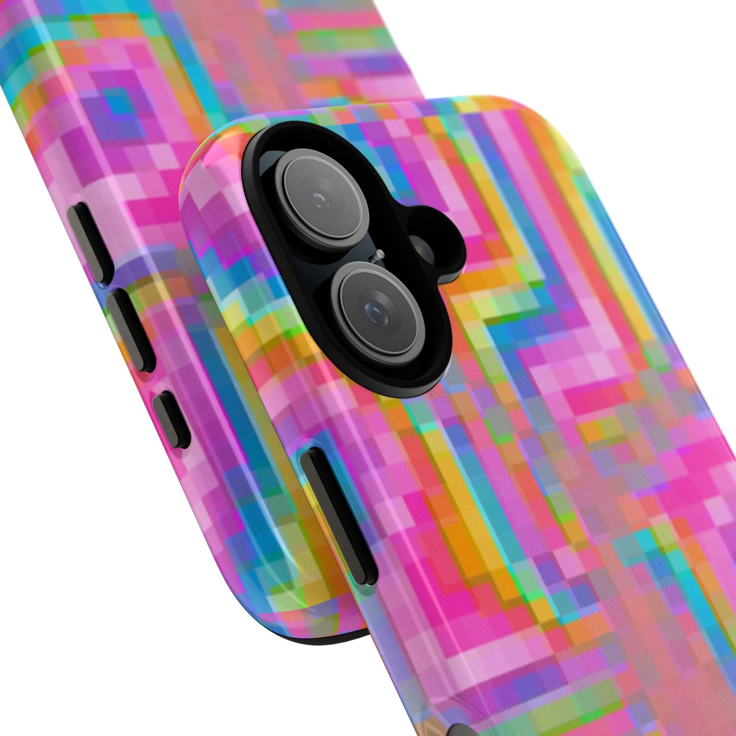 Pixel Case | Coque résistante double protection anti-choc - Motif pixels colorés