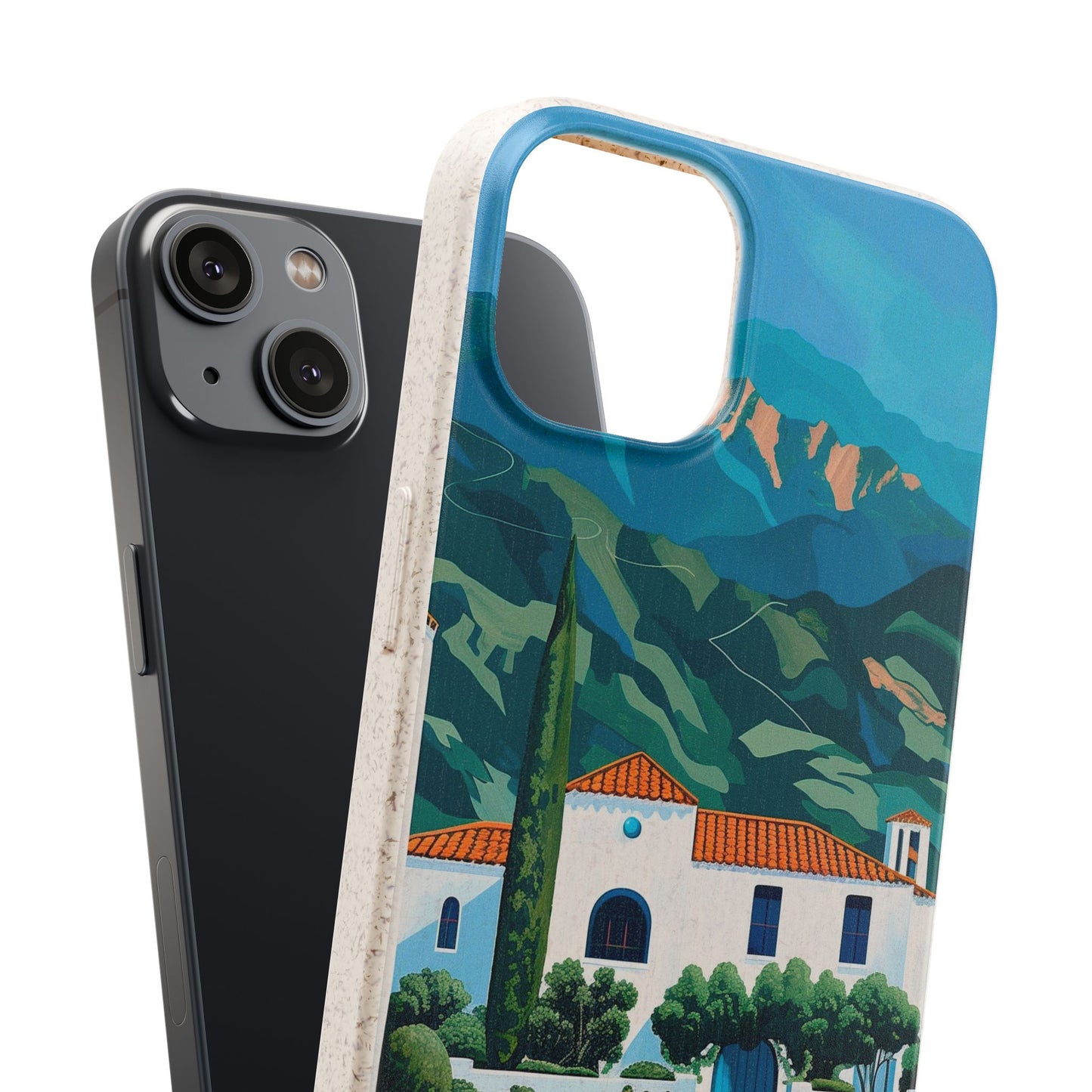 Summer Villa Case | Eco-Friendly Bamboo and Bioplastic Case with Summer Design - Available with Gift Packaging