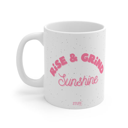 taza de levantarse y moler