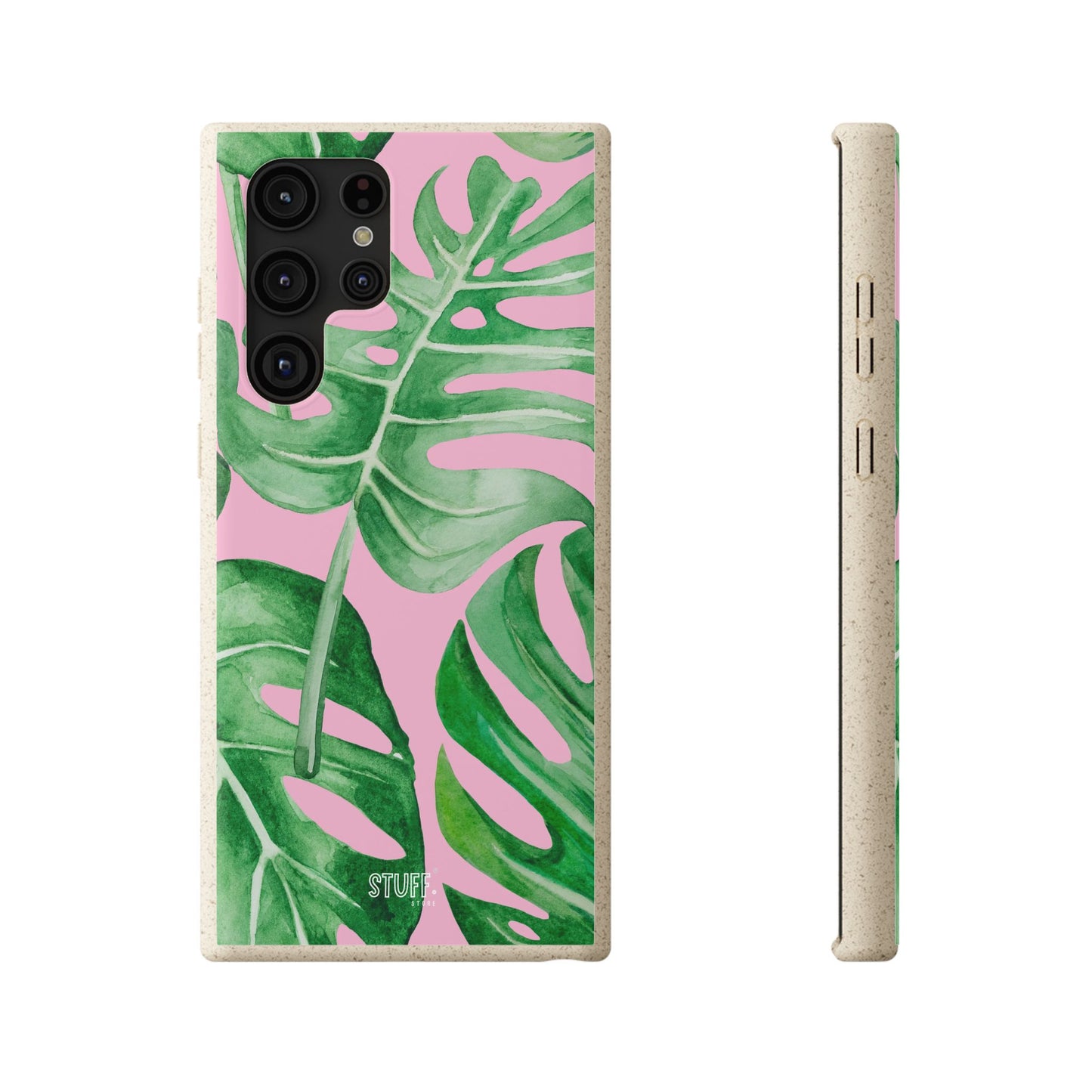 Monstera Case | Eco-Friendly Bamboo and Bioplastic Shell Monstera Leaves Pattern - Available with Gift Packaging