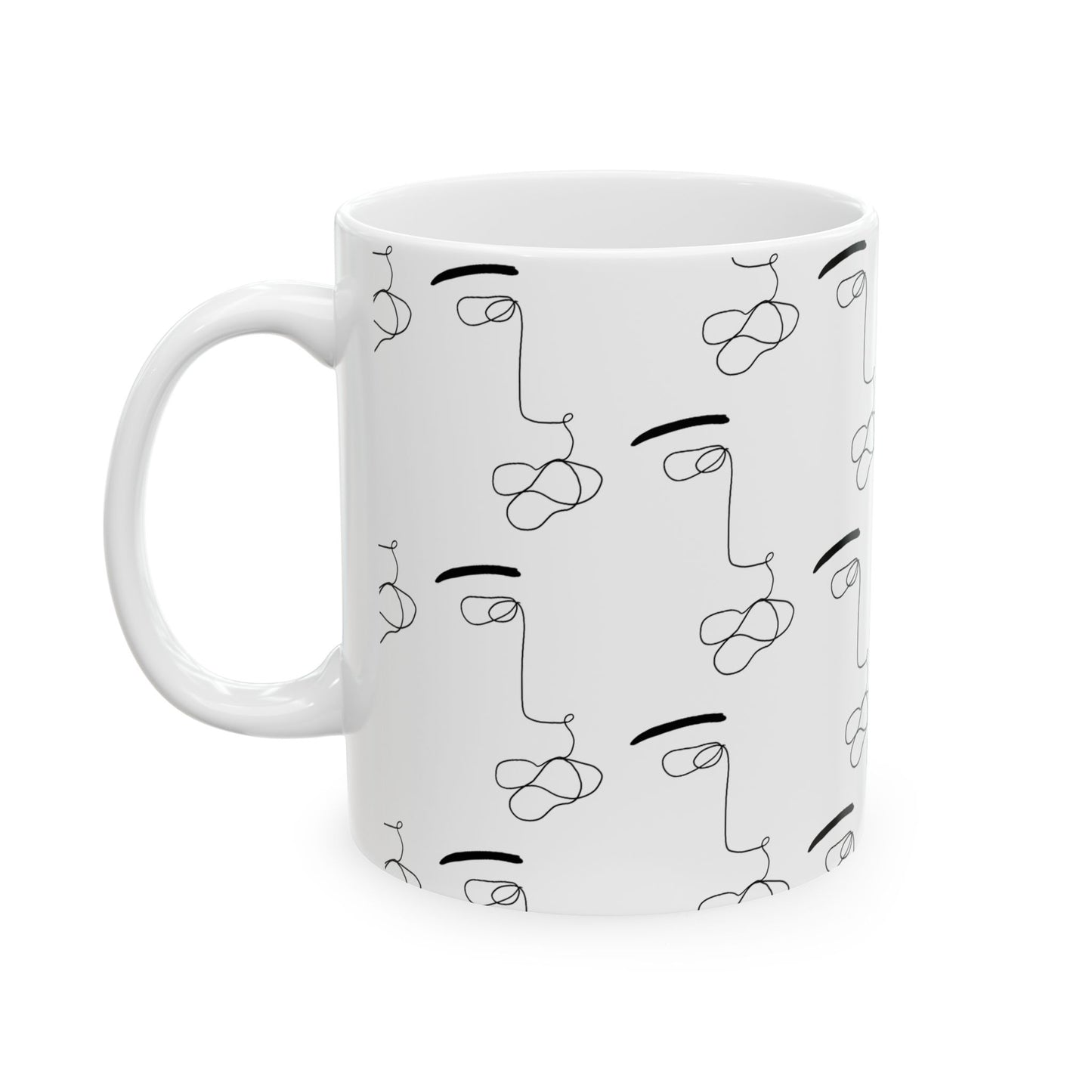 He's Art Cup | Mug en céramique avec design minimaliste – 330ml / 440ml