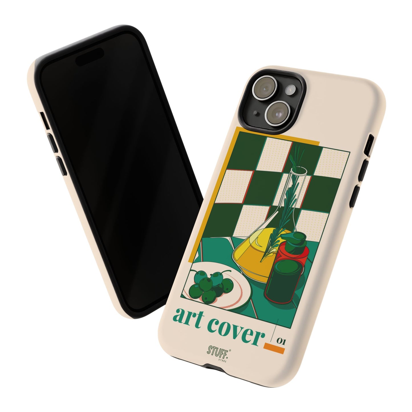 Olio d'Amore Case | Coque résistante double protection avec Design artistique Rétro