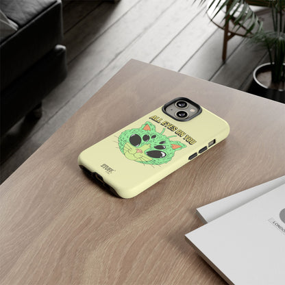 All Eyes on You Case | Coque résistante double protection avec Design Alien drôle