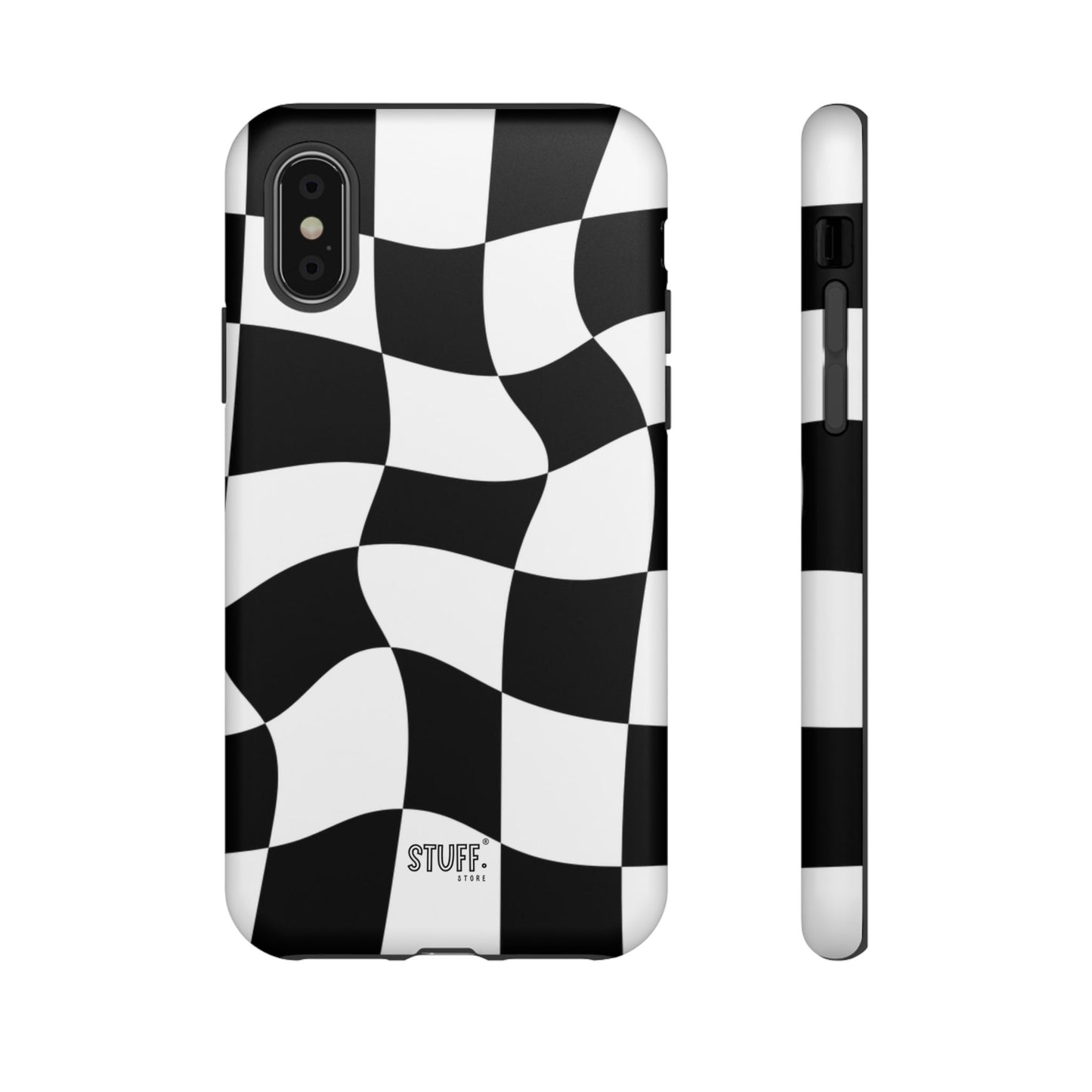 Checkers Case | Coque résistante double protection et Design en Damier déformé