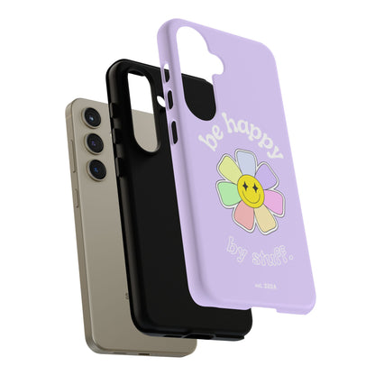 Be Happy Case | Coque résistante double protection avec Design Fleur Colorée