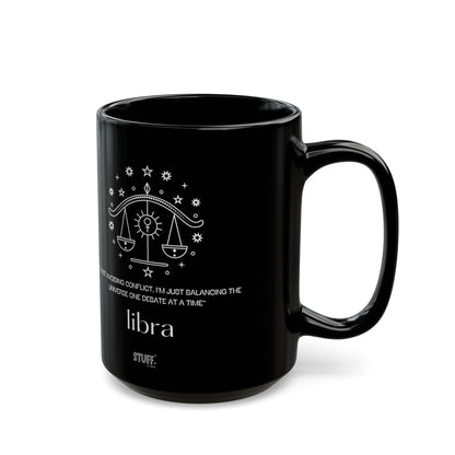 Balance | Mug noir en céramique avec signe astrologique et phrase drôle – 330ml / 440ml