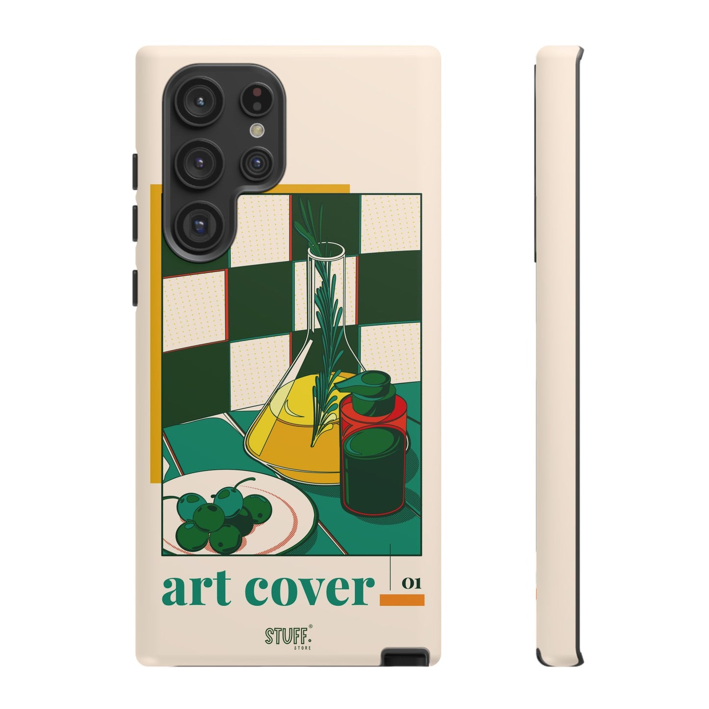 Olio d'Amore Case | Coque résistante double protection avec Design artistique Rétro