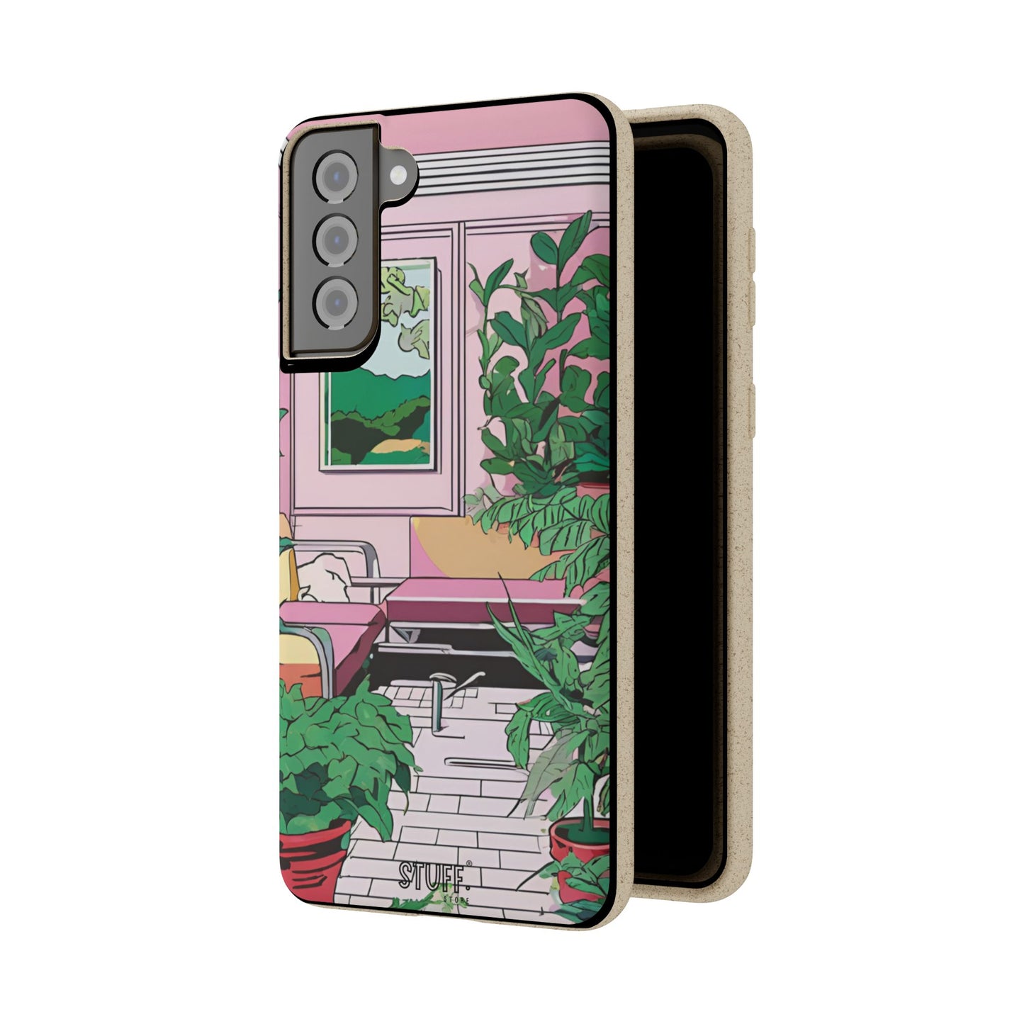 Plant Pop Case | Coque biodégradable en bambou et bioplastique avec design coloré | Parfait pour les amoureux des plantes - Avec emballage cadeau