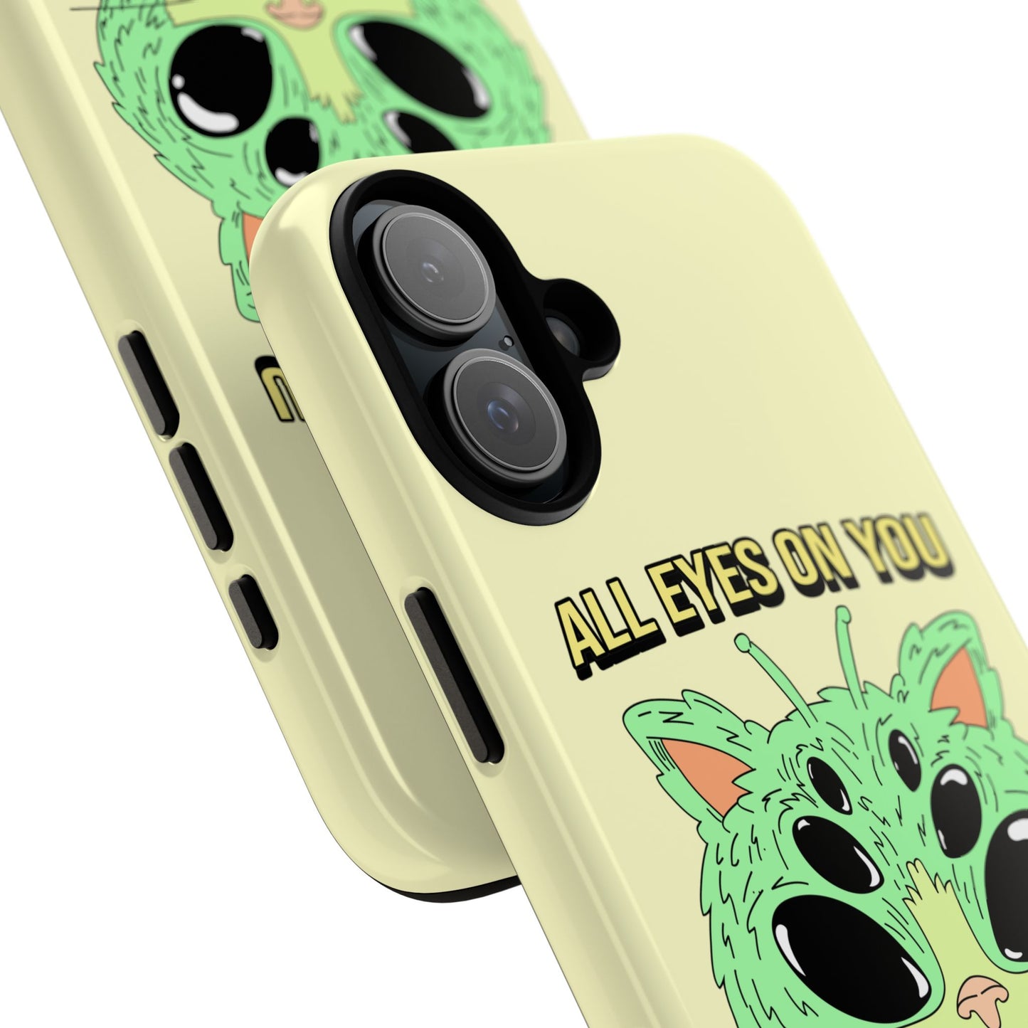 All Eyes on You Case | Coque résistante double protection avec Design Alien drôle