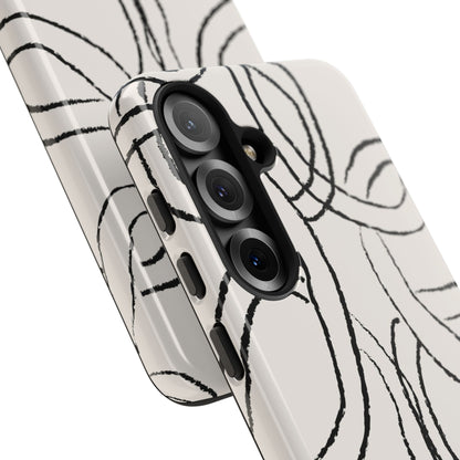 Doodly Case | Coque résistante double protection avec Design Gribouillis Minimaliste