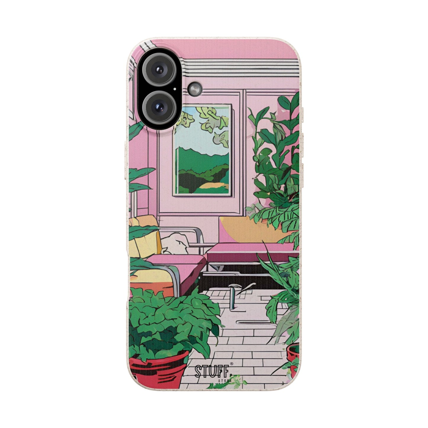 Plant Pop Case | Coque biodégradable en bambou et bioplastique avec design coloré | Parfait pour les amoureux des plantes - Avec emballage cadeau