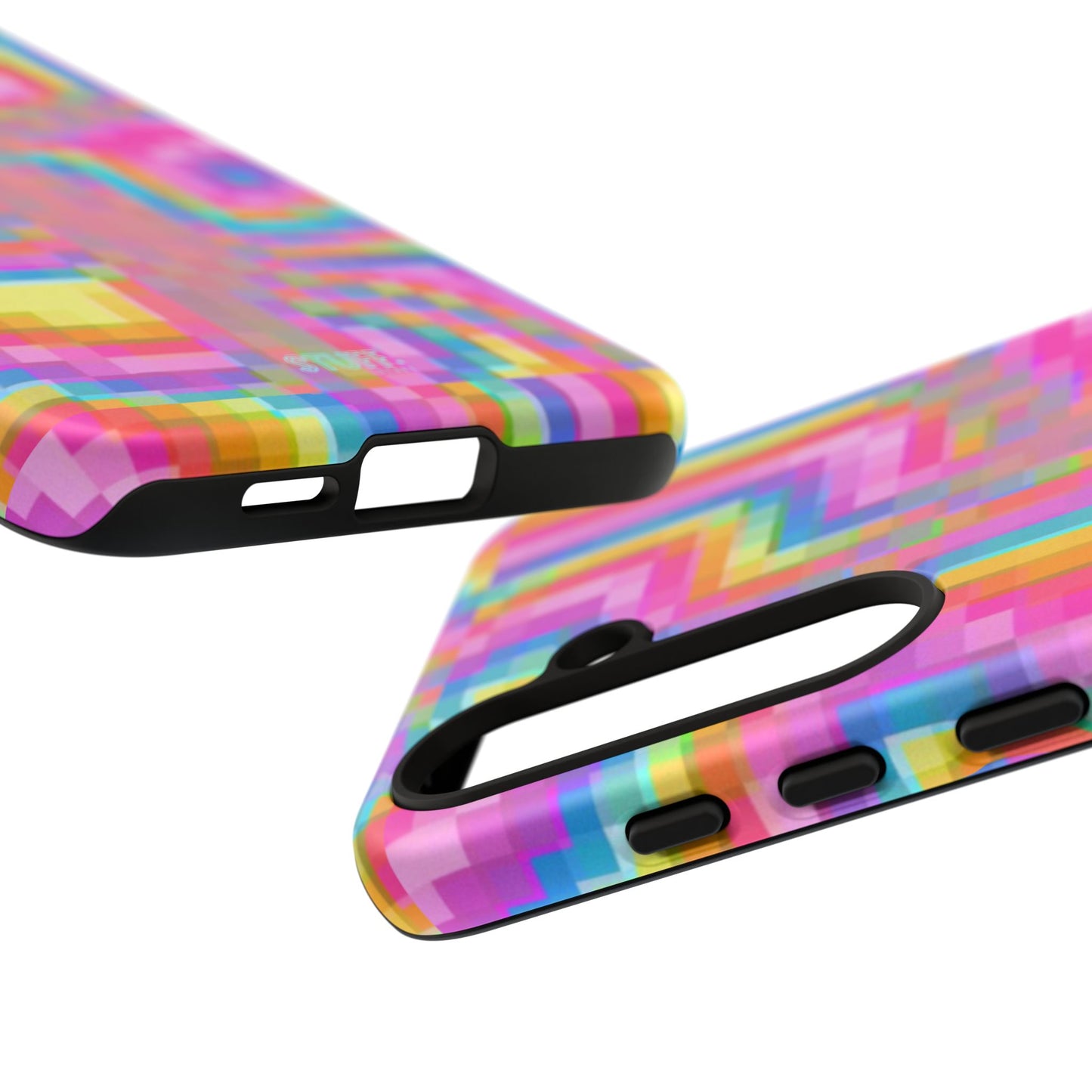 Pixel Case | Coque résistante double protection anti-choc - Motif pixels colorés