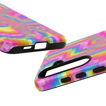 Pixel Case | Coque résistante double protection anti-choc - Motif pixels colorés