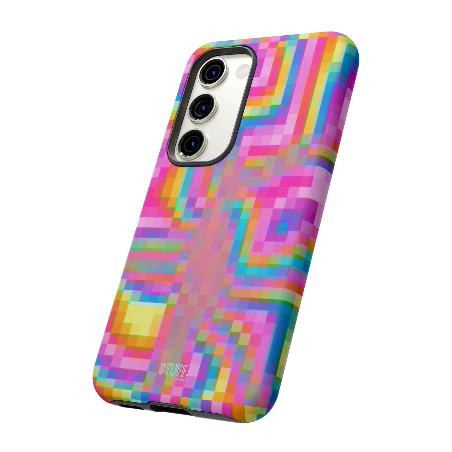 Pixel Case | Coque résistante double protection anti-choc - Motif pixels colorés