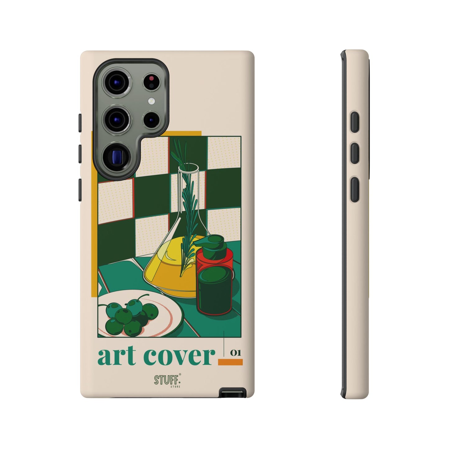 Olio d'Amore Case | Coque résistante double protection avec Design artistique Rétro