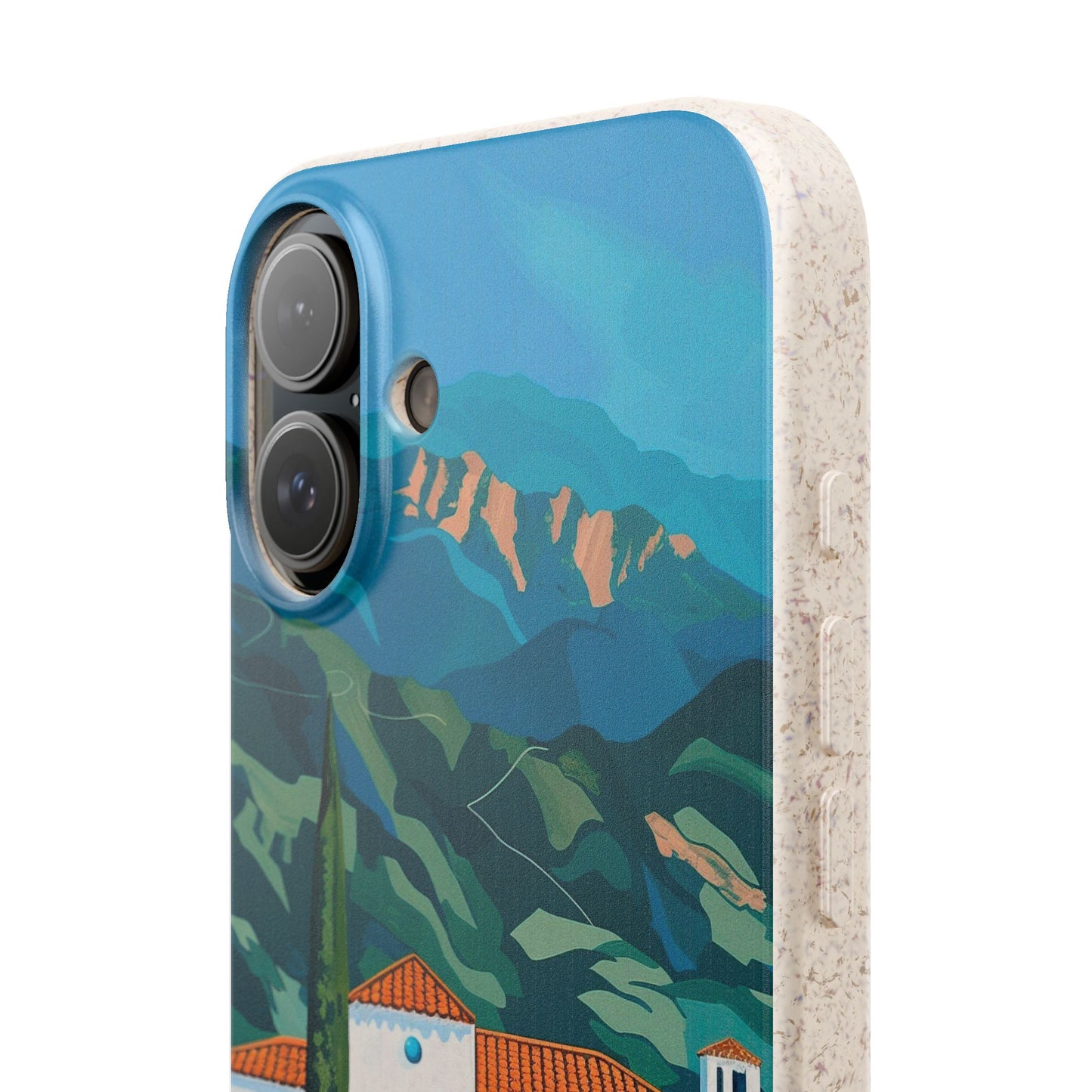 Summer Villa Case | Eco-Friendly Bamboo and Bioplastic Case with Summer Design - Available with Gift Packaging