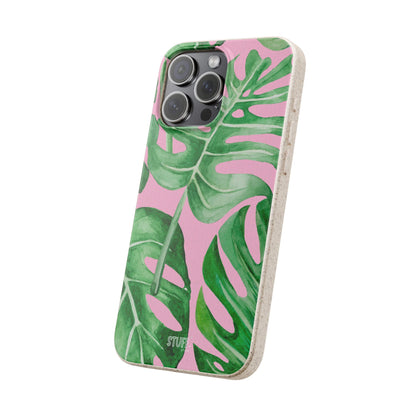 Monstera Case | Eco-Friendly Bamboo and Bioplastic Shell Monstera Leaves Pattern - Available with Gift Packaging