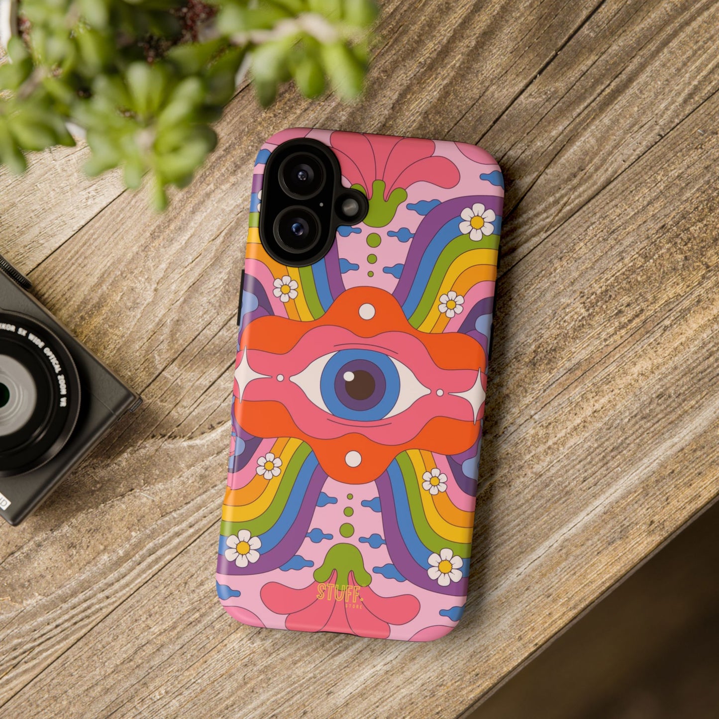 Psych Case | Coque résistante double protection avec Design Psychédélique coloré