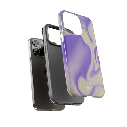 Swirly Case | Coque résistante double protection - Motif vague pourpre