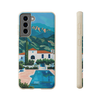 Summer Villa Case | Eco-Friendly Bamboo and Bioplastic Case with Summer Design - Available with Gift Packaging