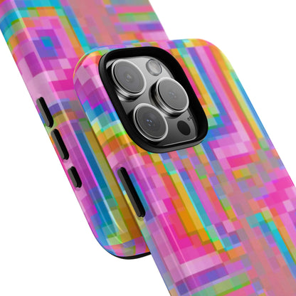 Pixel Case | Coque résistante double protection anti-choc - Motif pixels colorés