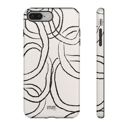Doodly Case | Coque résistante double protection avec Design Gribouillis Minimaliste