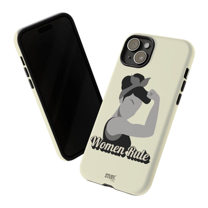 Women Rule Case | Coque résistante double protection avec Design Féministe inspirant