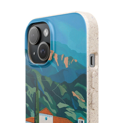 Summer Villa Case | Eco-Friendly Bamboo and Bioplastic Case with Summer Design - Available with Gift Packaging