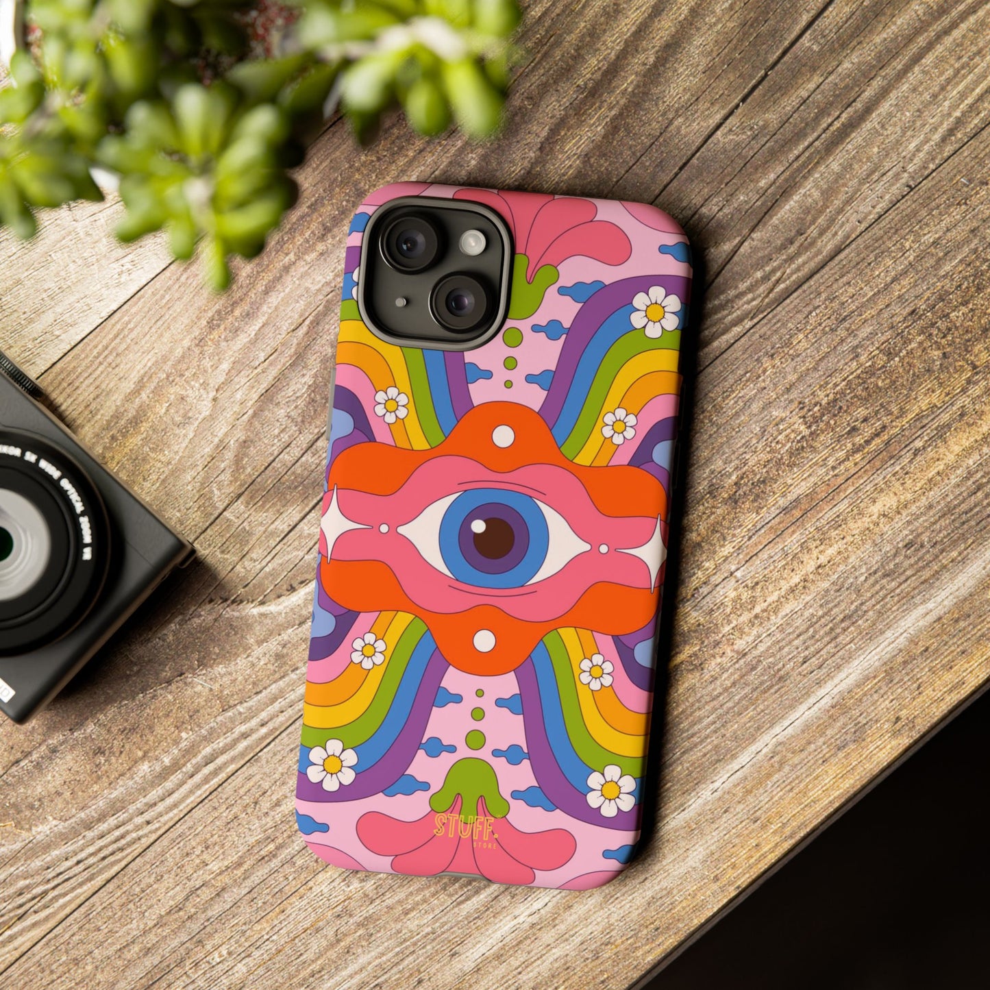 Psych Case | Coque résistante double protection avec Design Psychédélique coloré